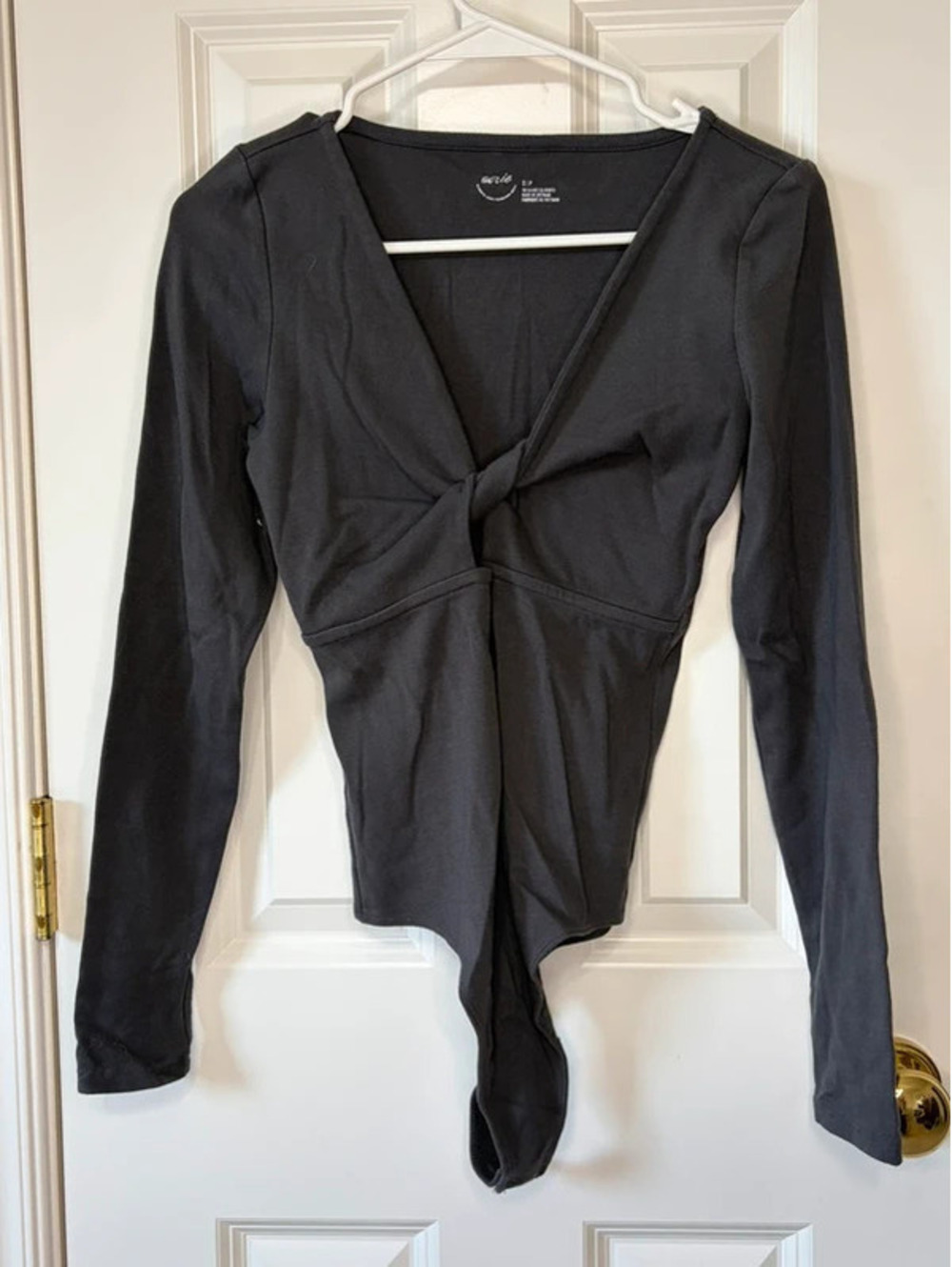 Aerie Dark Gray Bodysuit size small
